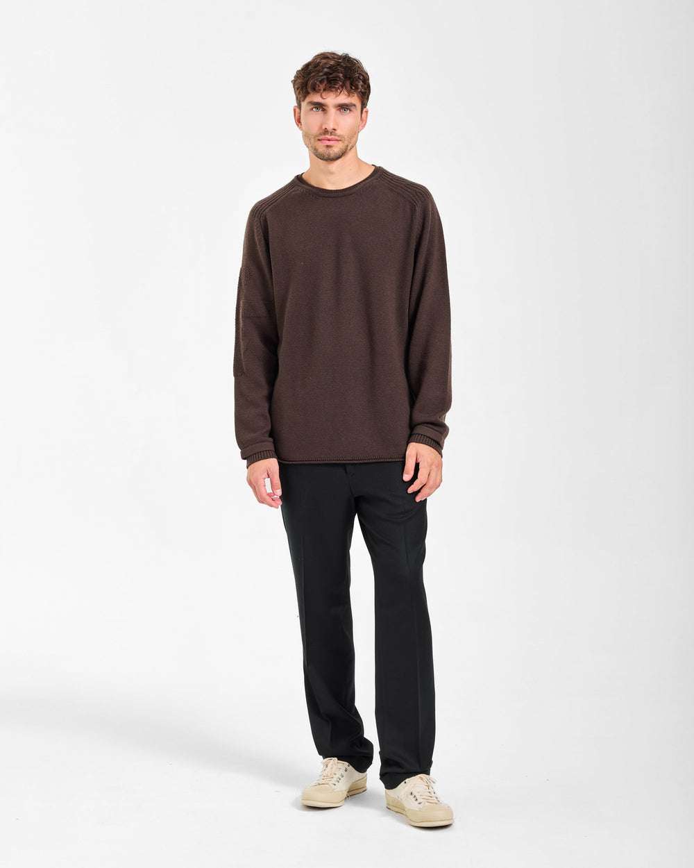Maglia Girocollo Knit Brown