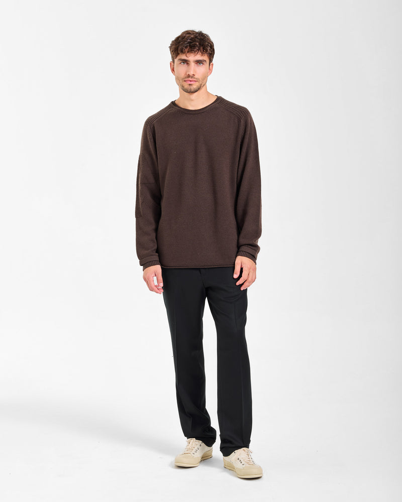 Maglia Girocollo Knit Brown