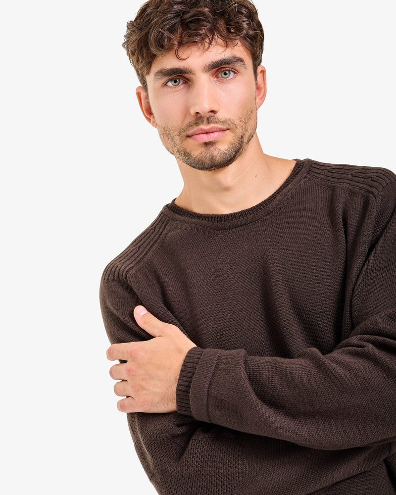 Maglia Girocollo Knit Brown
