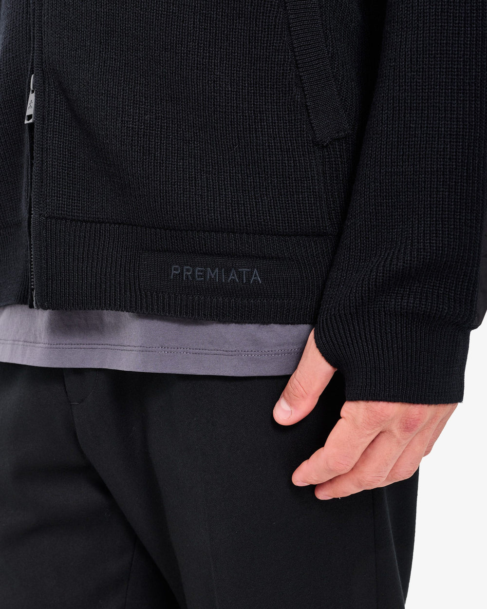 Maglia Full Zip Black