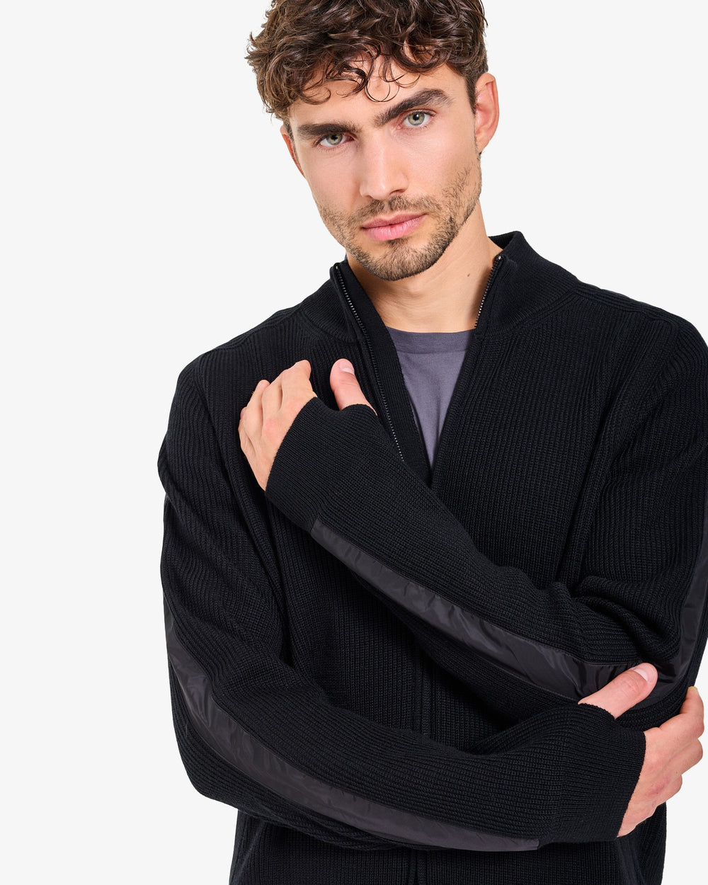 Maglia Full Zip Black