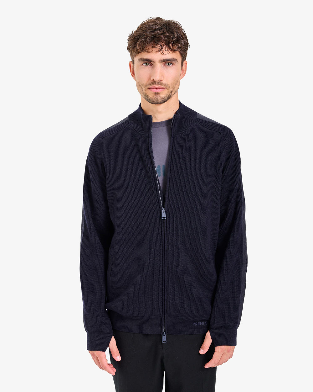 Maglia Full Zip Blue