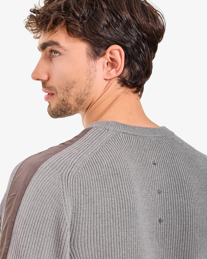 Taupe Wool Crew-Neck Sweater