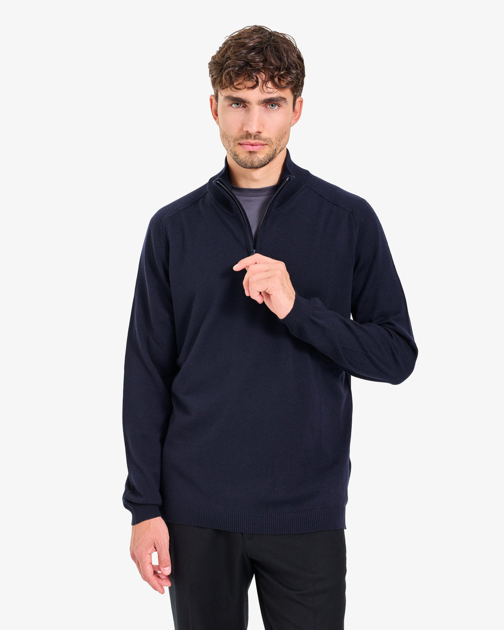Maglia Half Zip Dark Blue