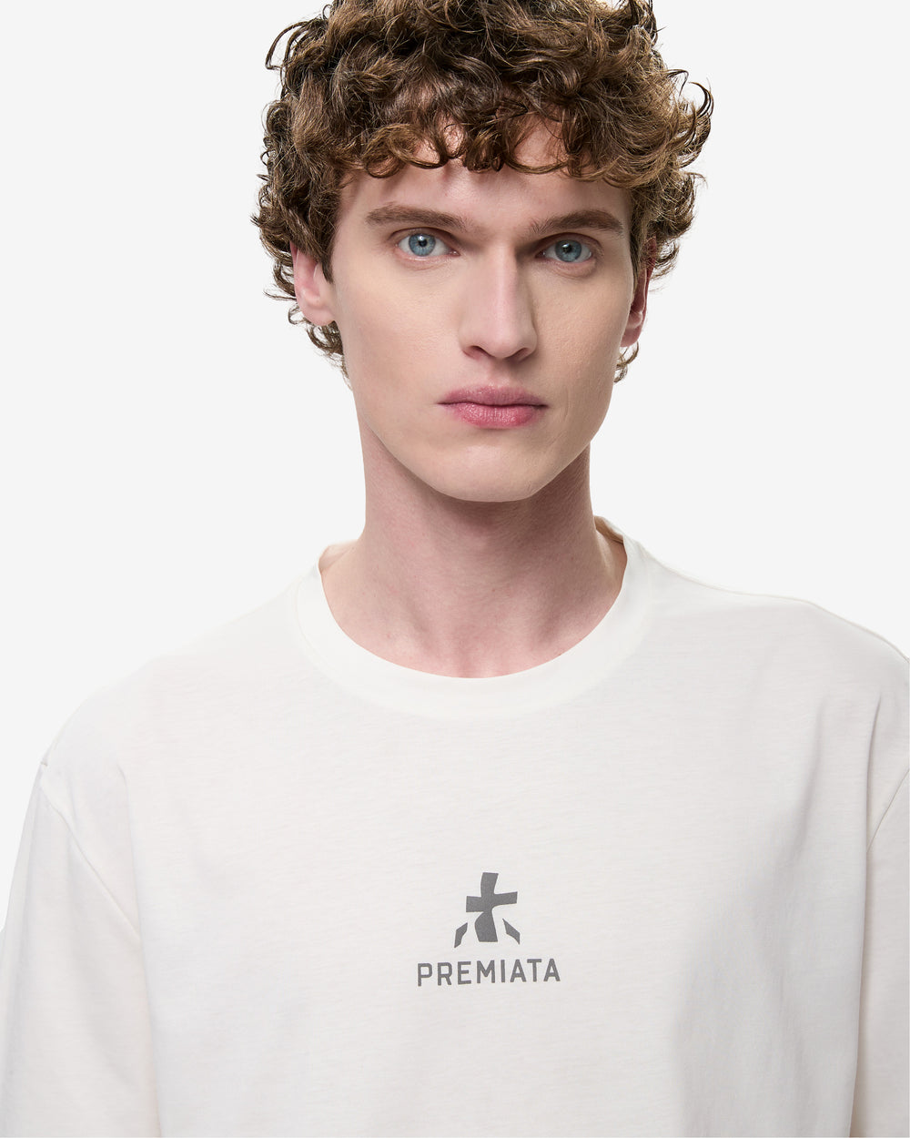 T-shirt in cotone con dettagli bonded