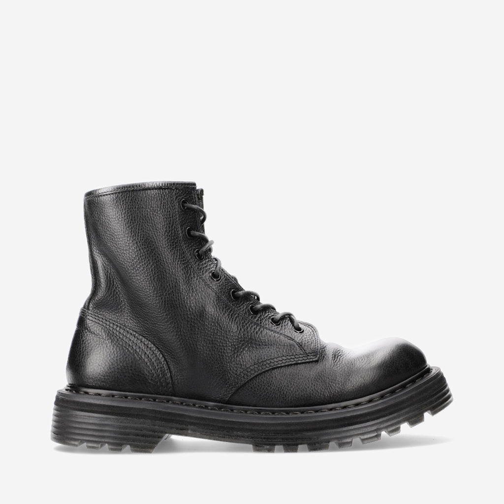 Calfskin combat boots