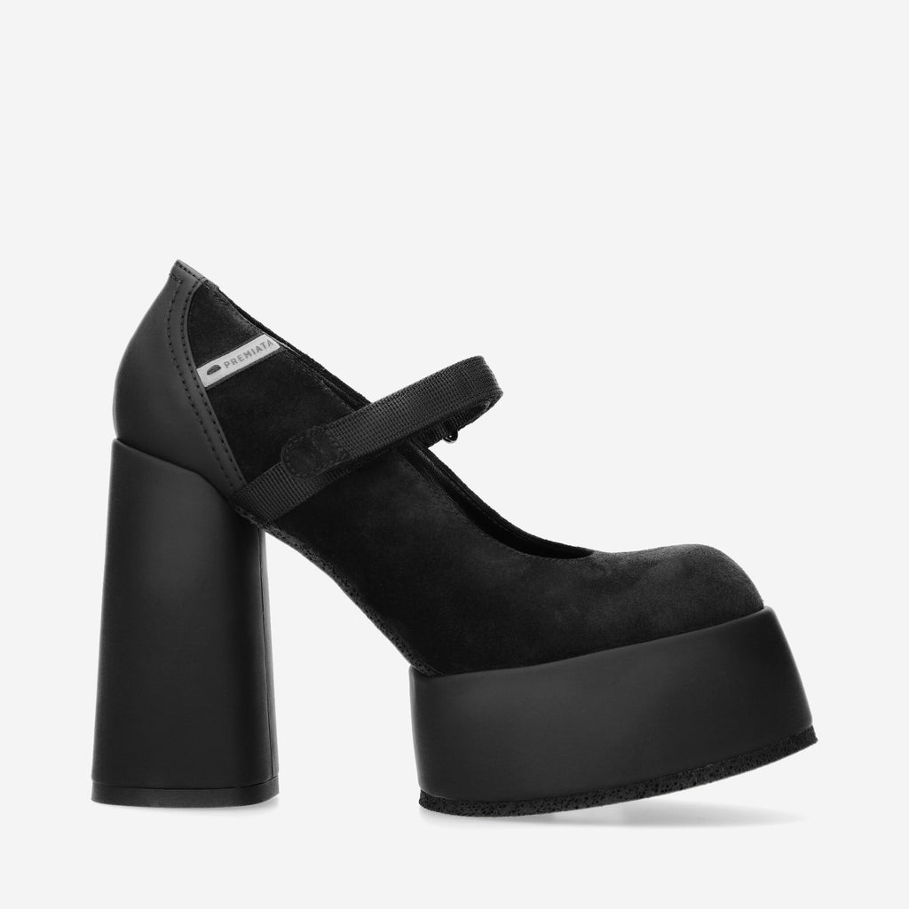 High-heeled suede sandals