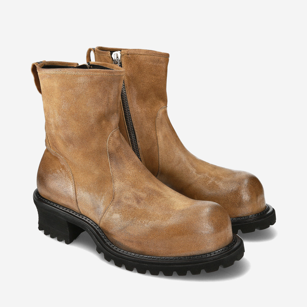 Calf leather ankle boots