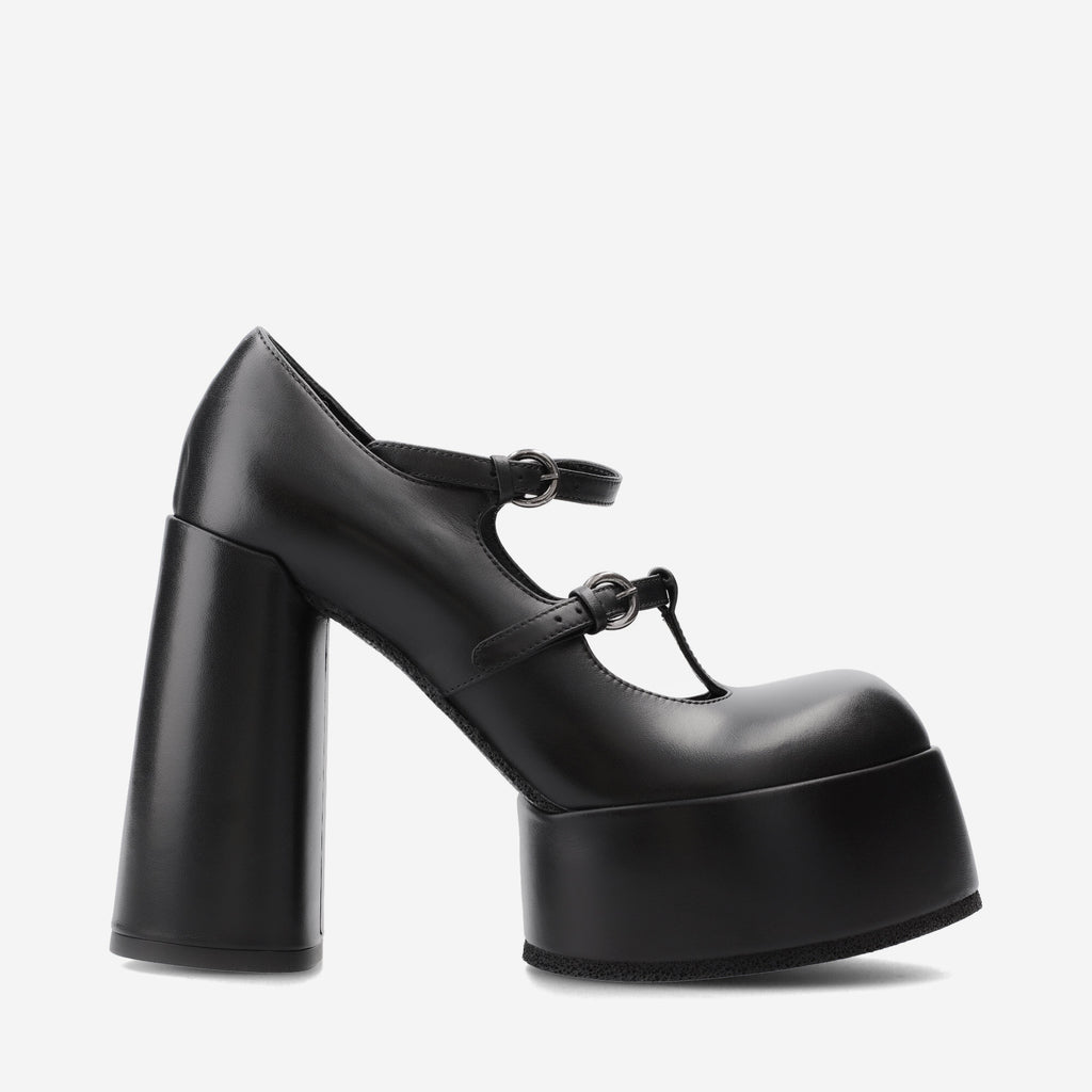 High-heeled platform sandals