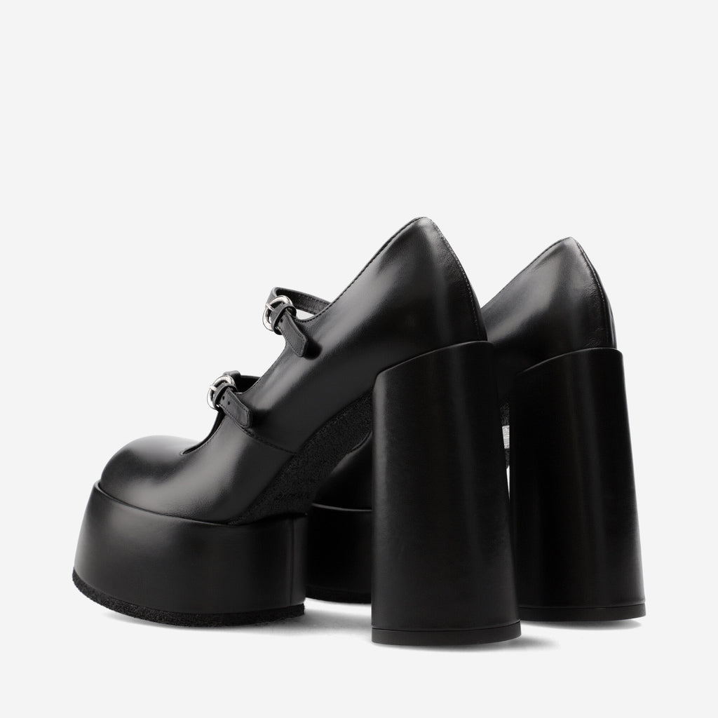 High-heeled platform sandals